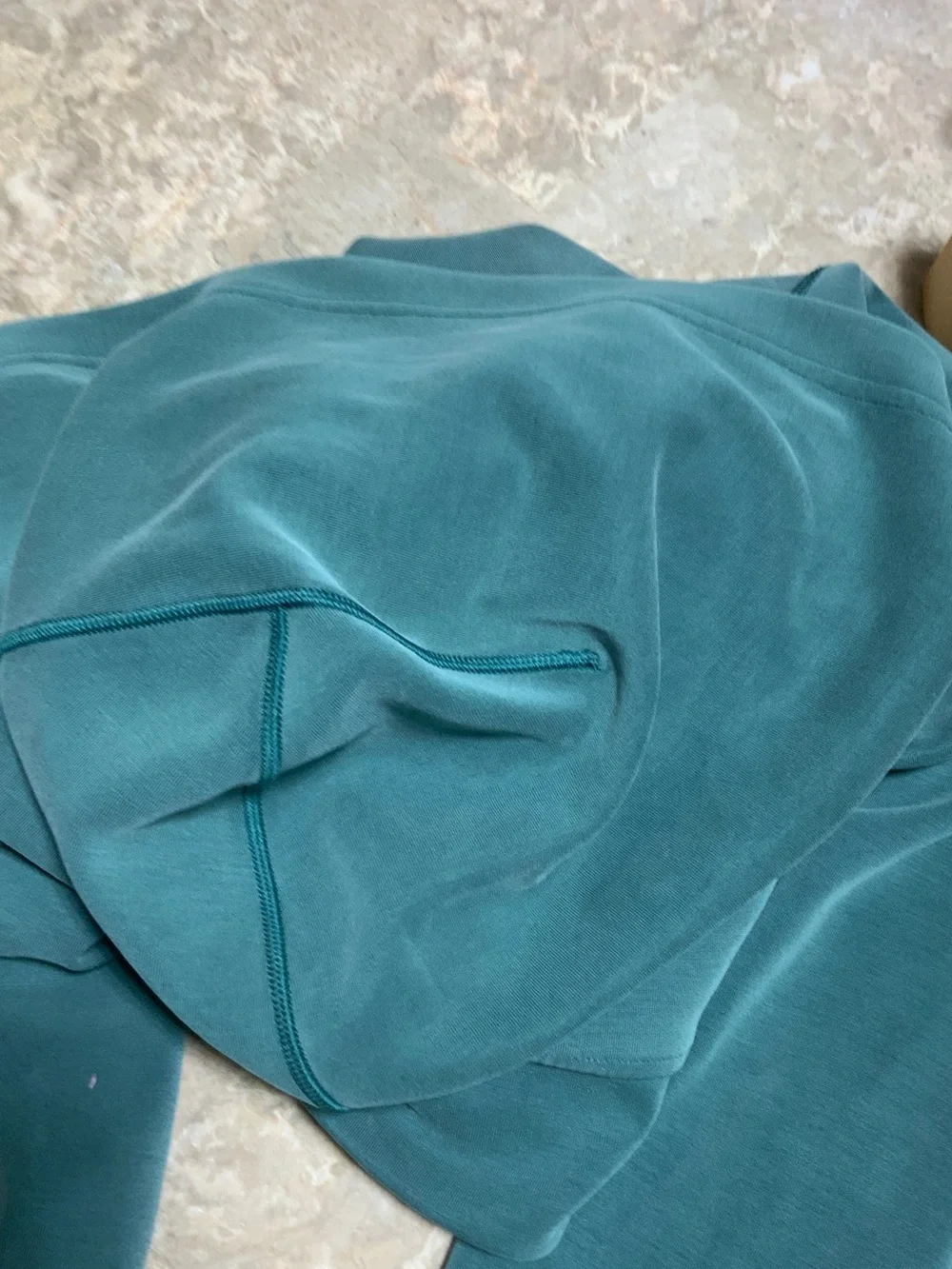 lululemon athletica Cropped Teal Hooded Pullover